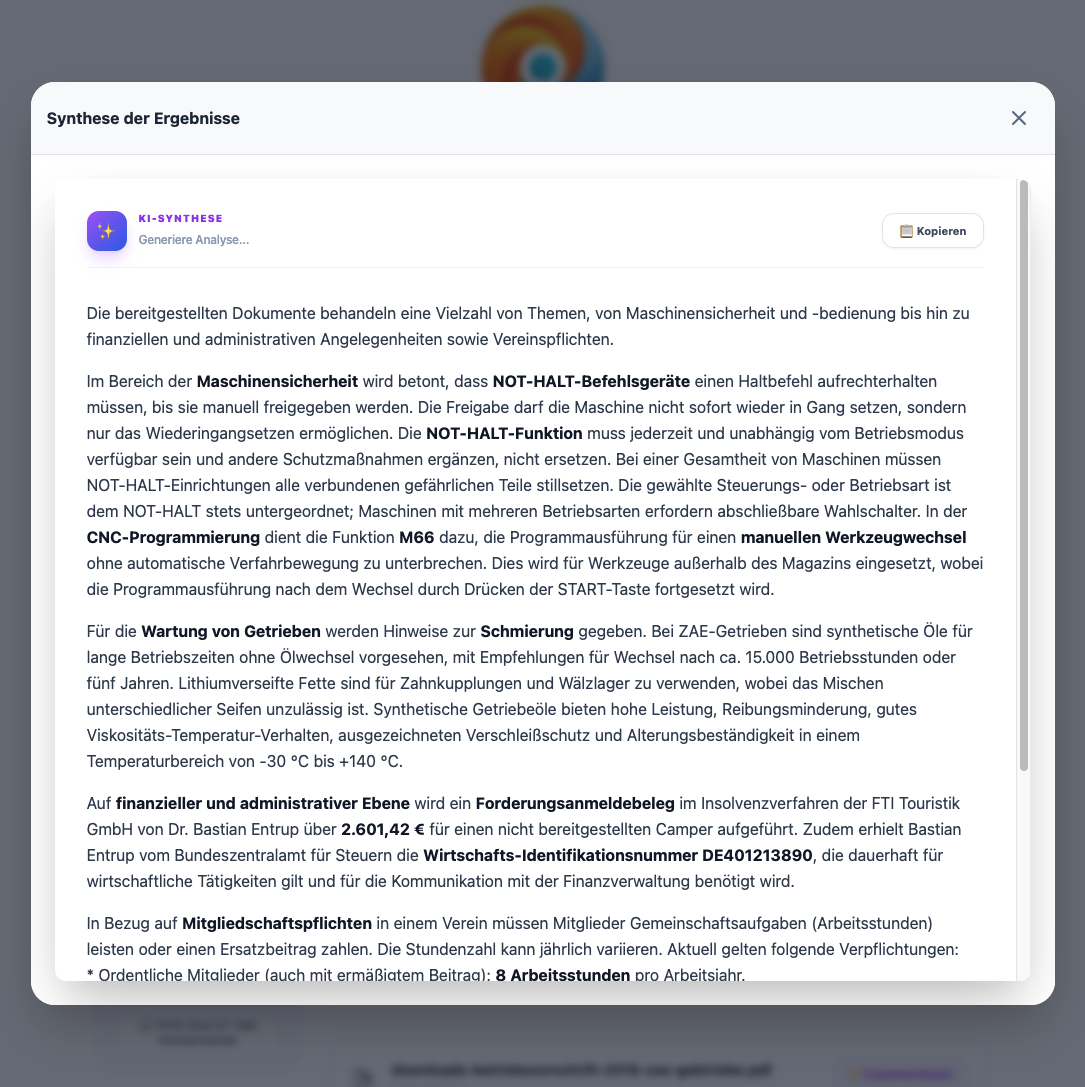 Zusammenfassung des Dokuments